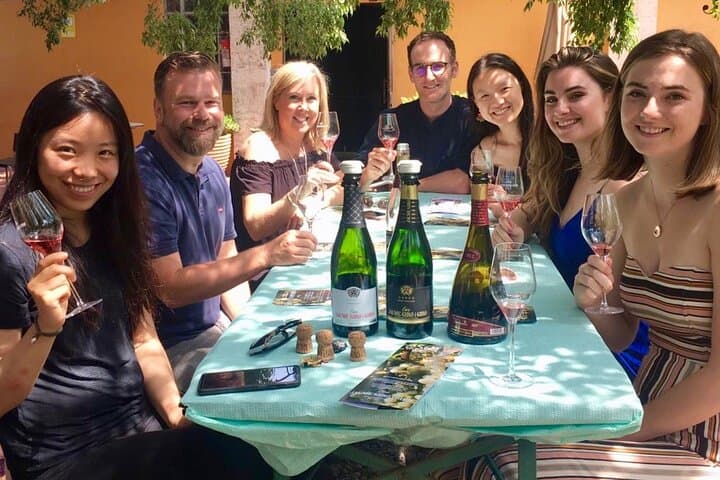Enjoy an extensive Cava tasting in the beautiful courtyard of the Cava maker