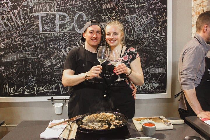 Paella Cooking Class with Professional Chef: Four Course Dinner