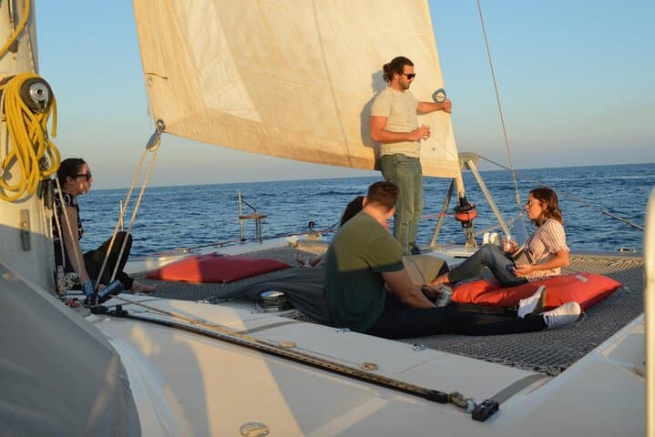 Catamaran Experience 21-23 person from Port Olimpic Barcelona