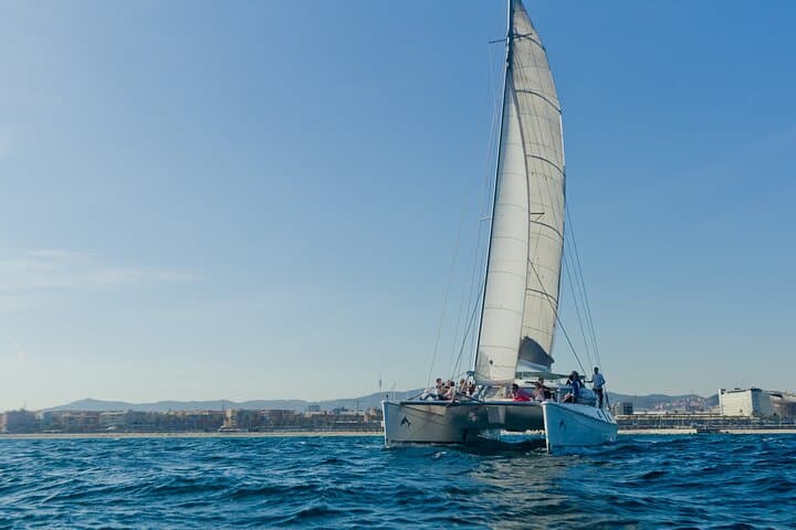 Catamaran Experience 21-23 person from Port Olimpic Barcelona