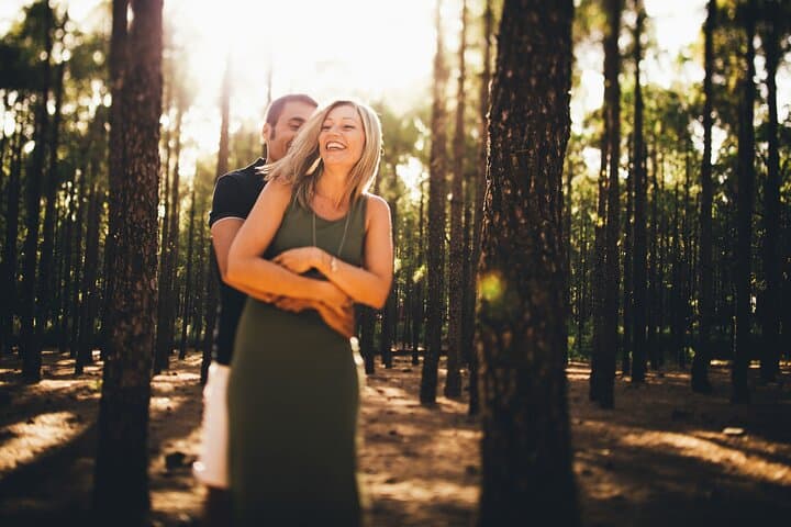 Photoshooting at Roque Nublo, Tejeda