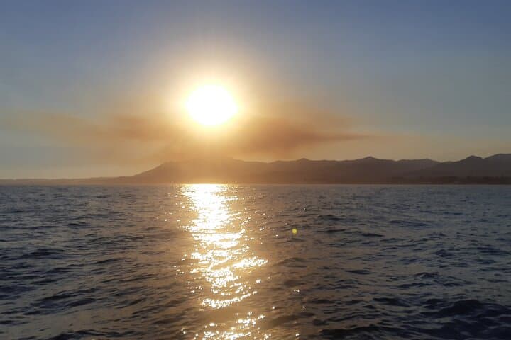 A peculiar sunset in Marbella seen from our Lovit Charter boat