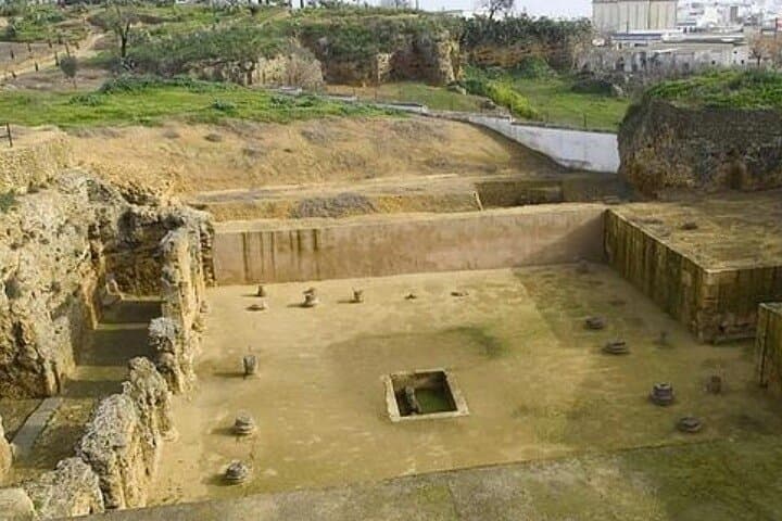 Aerial view of the archeological site