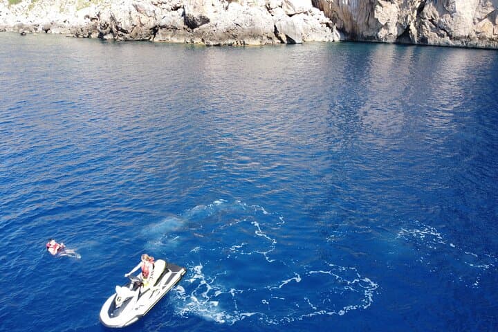 A swim at the foot of Es Vedra