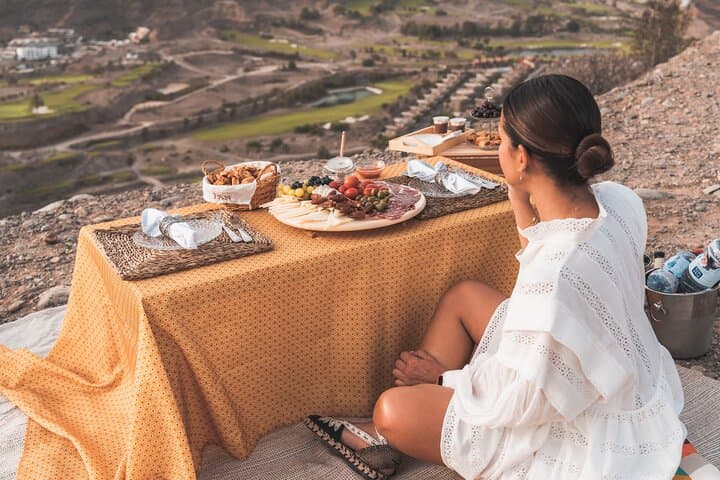 Luxury sunset picnic with photo shoot