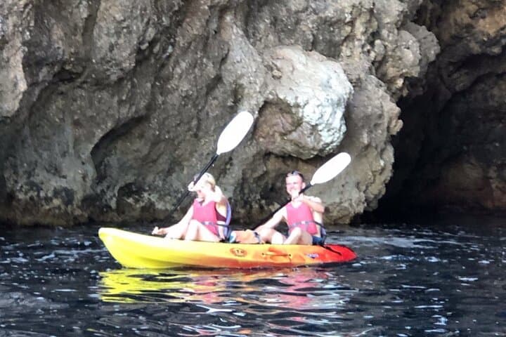 Breathtaking guided Kayak tour from Sant Elm the bay of Cala en Tió