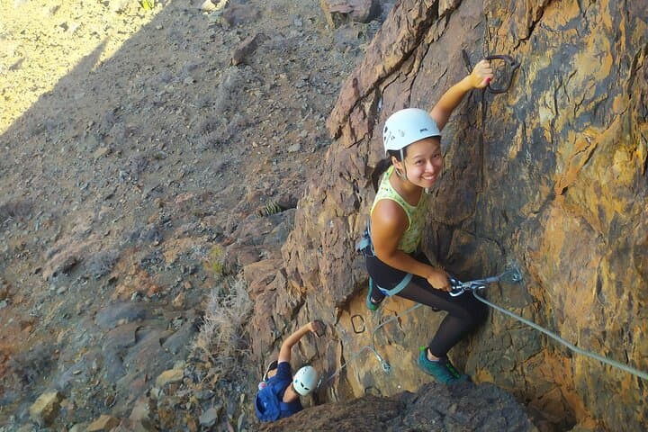 Climbing in Via Ferrata