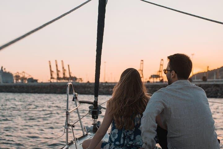 Sunset boat trip with open bar of cava (local champagne)