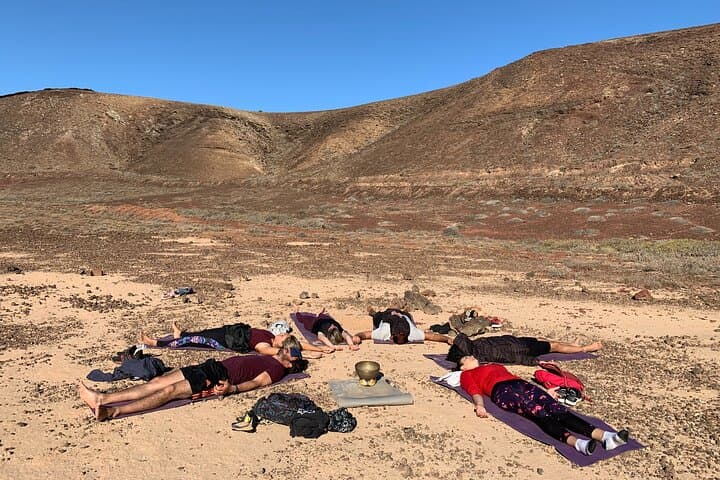Hatha Yoga in Front of the Ocean and Inside the Volcano