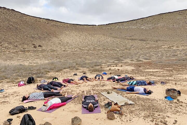 Hatha Yoga in Front of the Ocean and Inside the Volcano