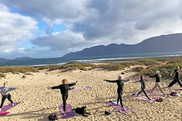Hatha Yoga in Front of the Ocean and Inside the Volcano