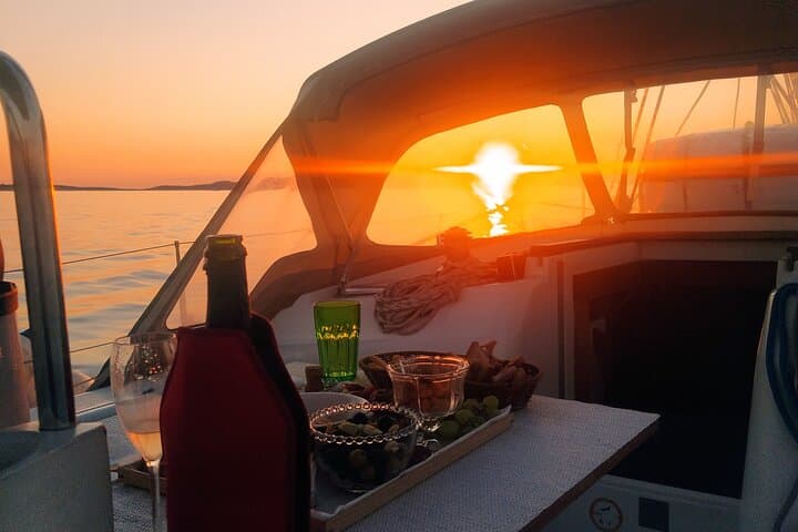 sunset and appetizers
