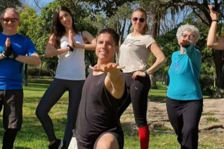 Yoga at María Luisa Park in Seville