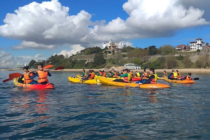 Kayak excursion through the Bay of Santander.