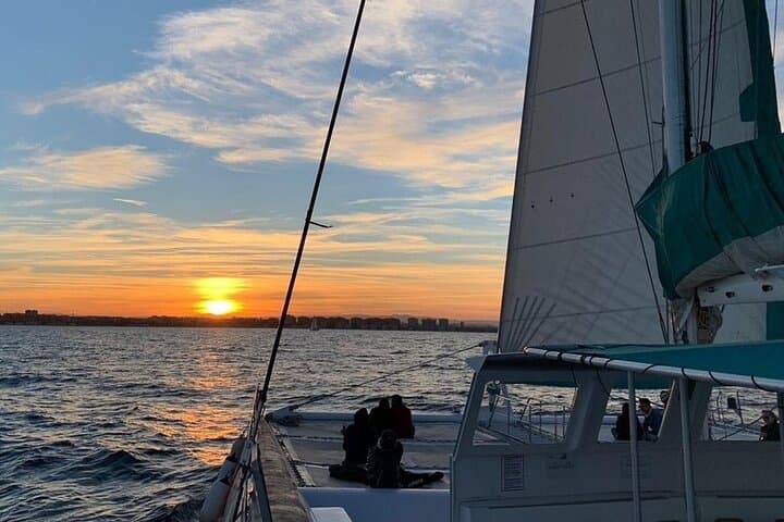 Sunset in Denia from the Catamaran