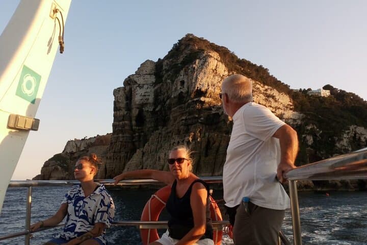 Sailing on a motorized catamaran through the marine reserve of Cabo de San Antonio