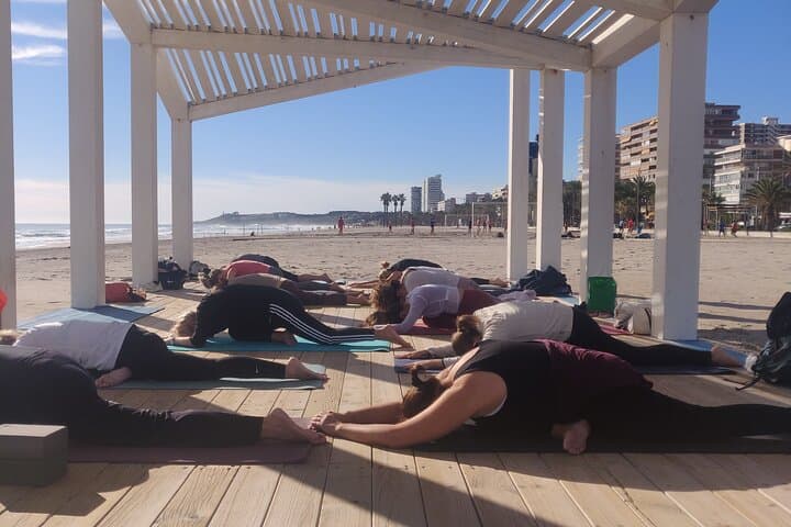 Yoga and Meditation Class in Front of the Sea and the Mountains in Alicante
