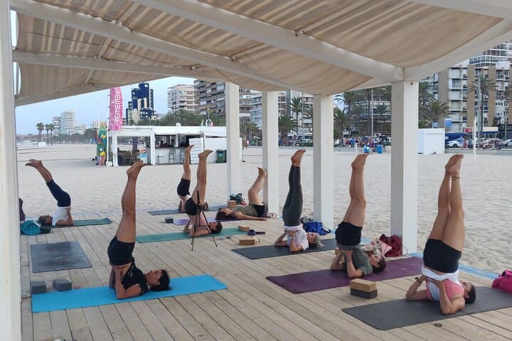 Yoga and Meditation Class in Front of the Sea and the Mountains in Alicante