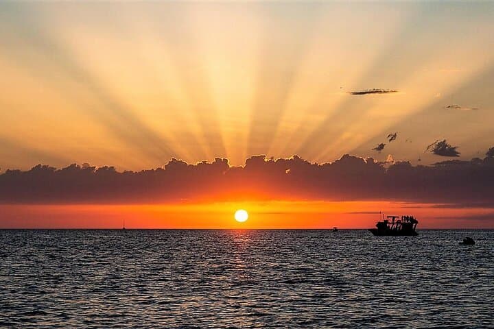 the sunset in ibiza