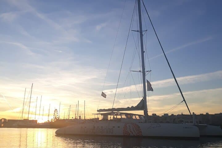 Sunset in Valencia from the Catamaran