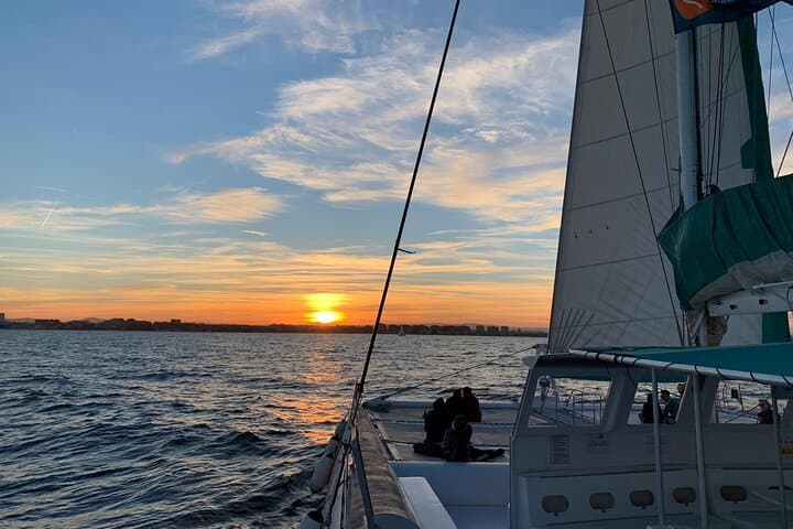 Sunset in Valencia from the Catamaran