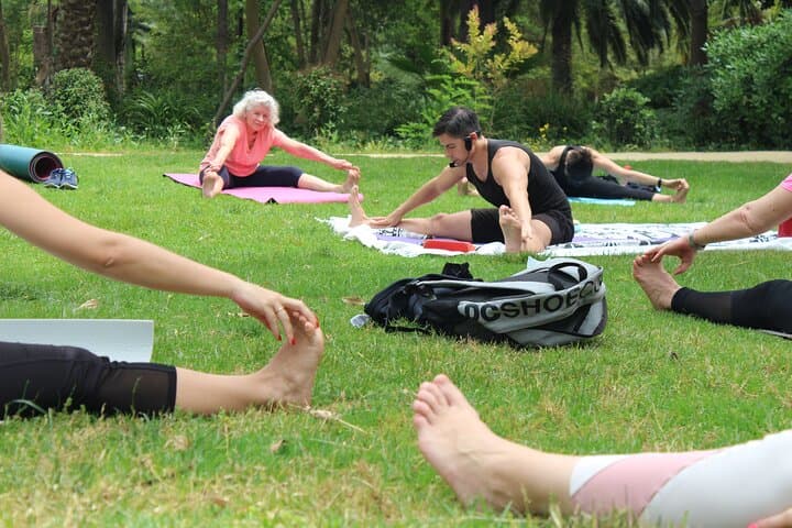 Yoga at María Luisa Park in Seville