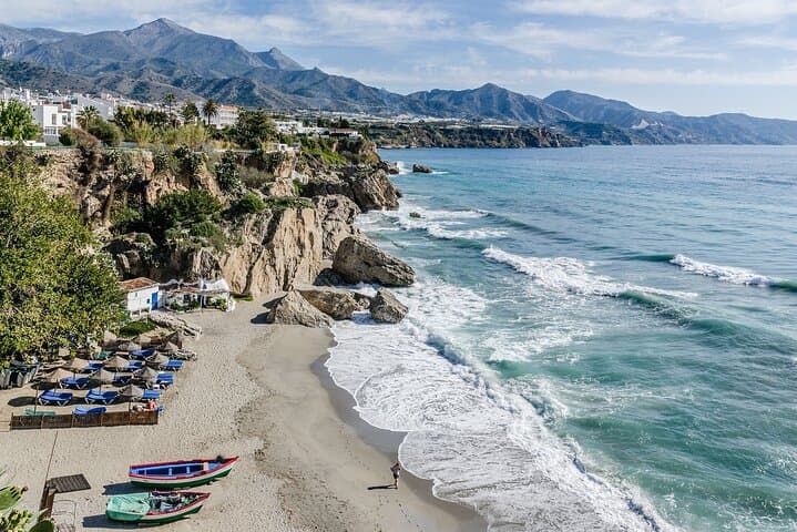 From Malaga: Private Day Trip to Nerja including Caves Entrance