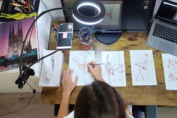 Art Class on How to paint with Red Wine - ONLINE experience