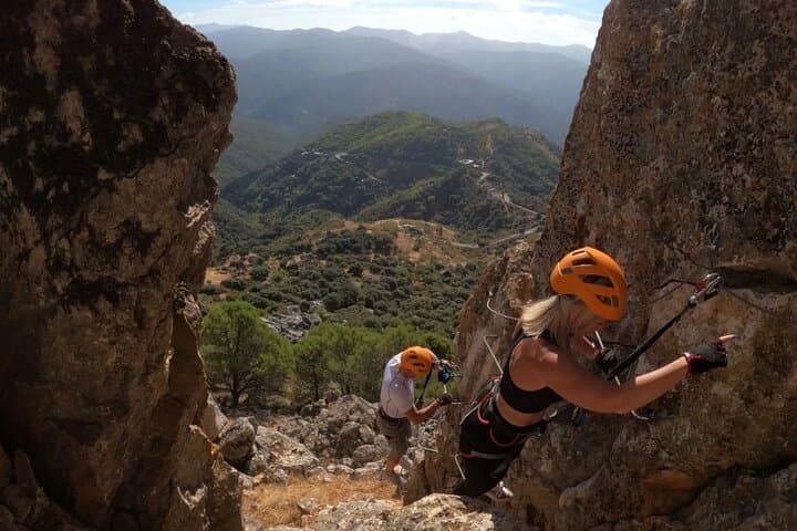 From Estepona: Guided Via Ferrata Adventure in Benalauría