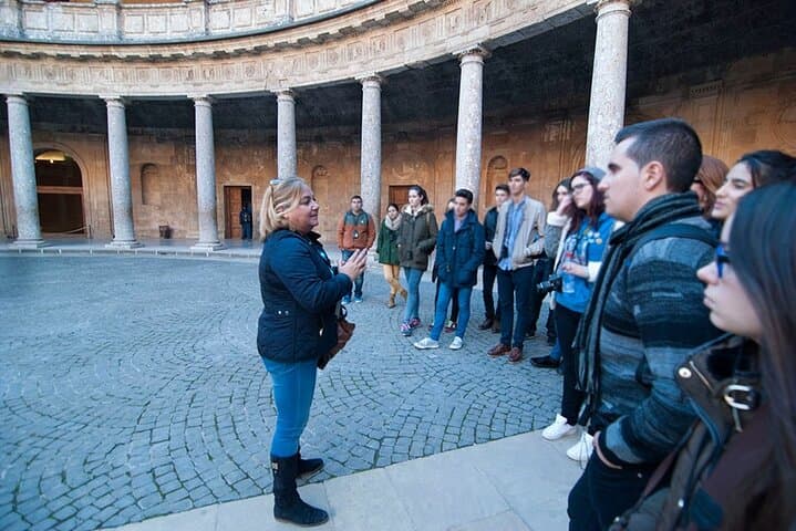 Interior of the Palace of Charles V in the Alhambra in Granada