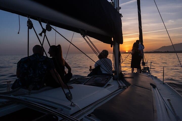 Sunset Sailing along the Marbella coast from Puerto Banus