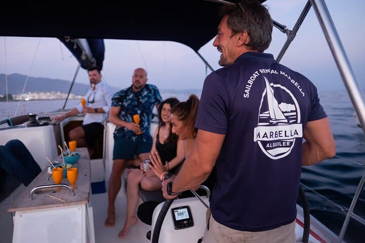 Sunset Sailing along the Marbella coast from Puerto Banus