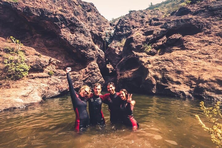 Cliff Jumping Canyoning in The Rainbow Rocks Ravine