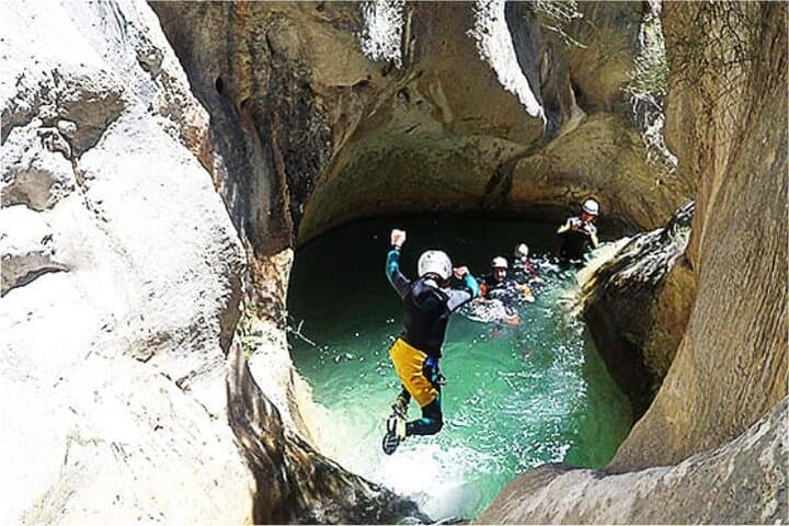 Aquatic canyoning near Benidorm, Mela, Abdet (Alicante)