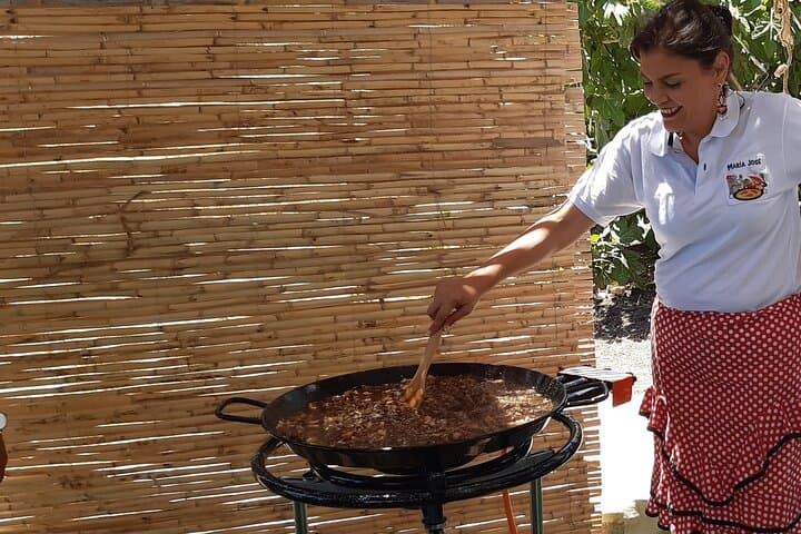 Chefcooking Paella from our Andalusian Grandmother at a Family Farm