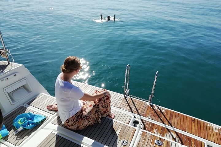 Take time to relax floating in the Mediterranean Sea.