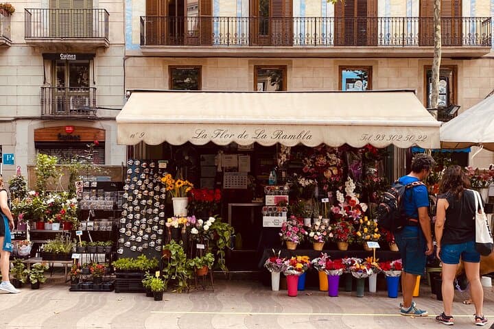 Flower stall on La Rambla