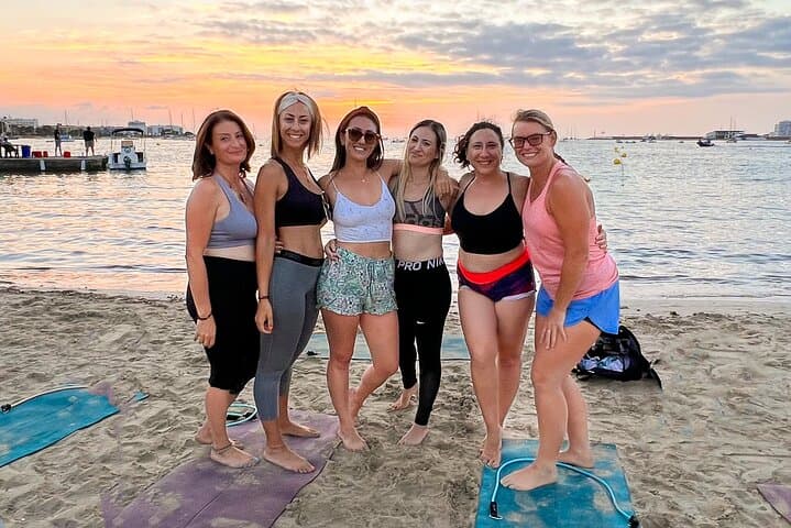 Beach Yoga in San Antonio Bay – Morning & Sunset Classes
