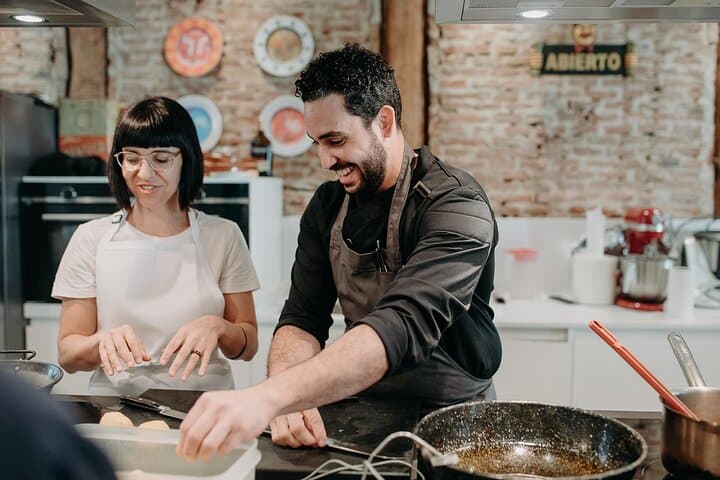 Madrid Tapas & Paella Cooking Experience with Local Market Visit