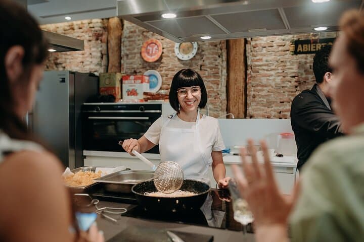 Madrid Tapas & Paella Cooking Experience with Local Market Visit