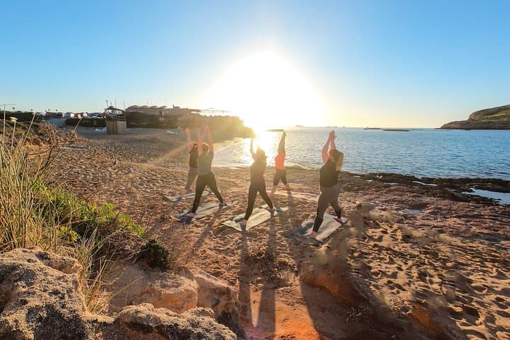 Beach Yoga in San Antonio Bay – Morning & Sunset Classes