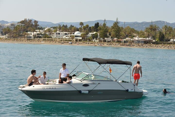 Sea Ray boat sailing in Marbella