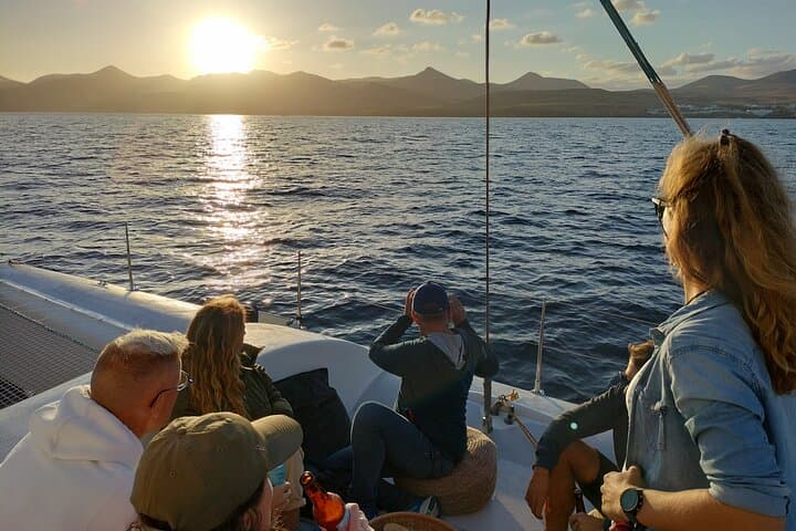 Small Group Dolphin Sunset Tour on Electric Catamaran Lanzarote