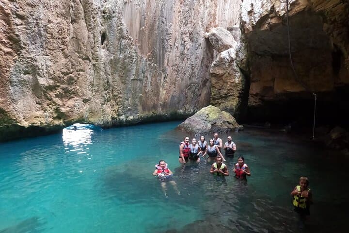 Kayak excursion to Cala de Moraig, Fish Cave and Testos