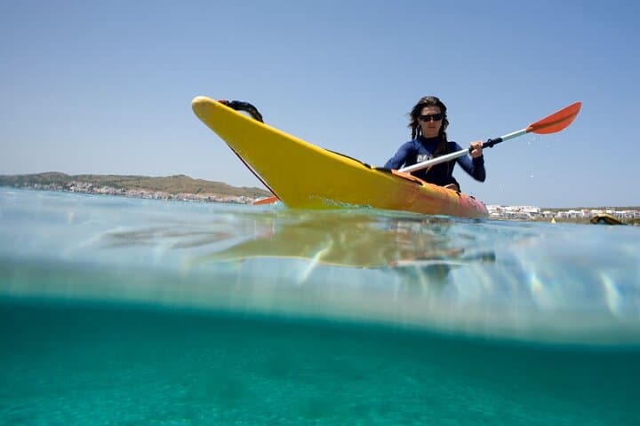 Kayak trip with snorkelling in the Marine Reserve of Menorca