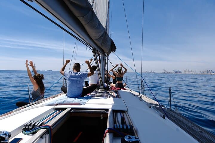 Yoga Session and Sailing Adventure in Barcelona