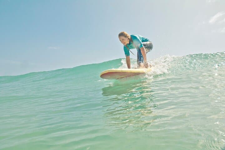 Perfect start on a small green wave