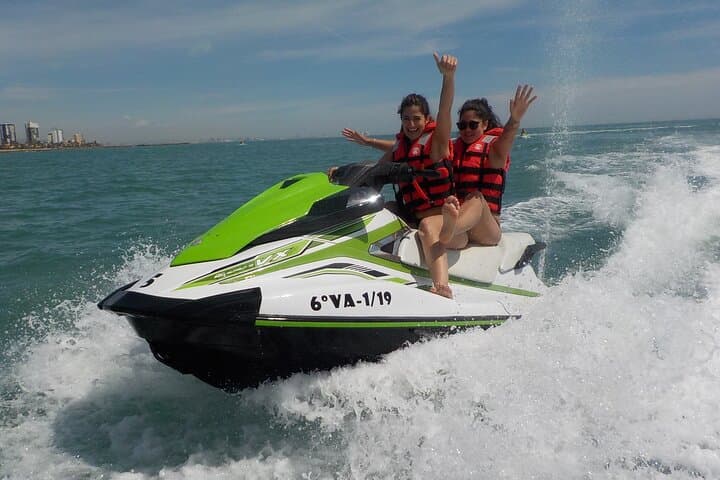 Valencia Jet ski rental and Beach Club entrance with pool