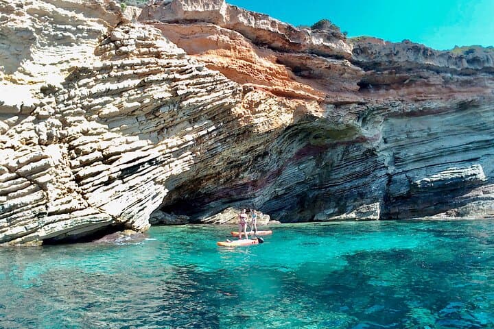 Paddle surfing and snorkeling in Ibiza