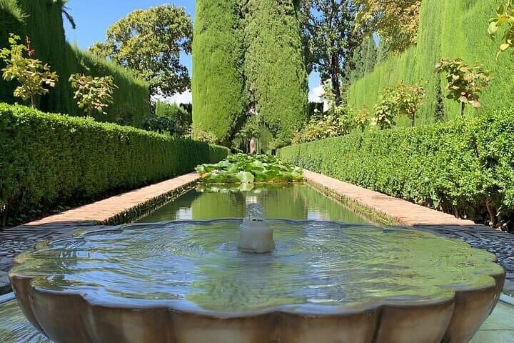 Generalife Gardens in the Alhambra in Granada